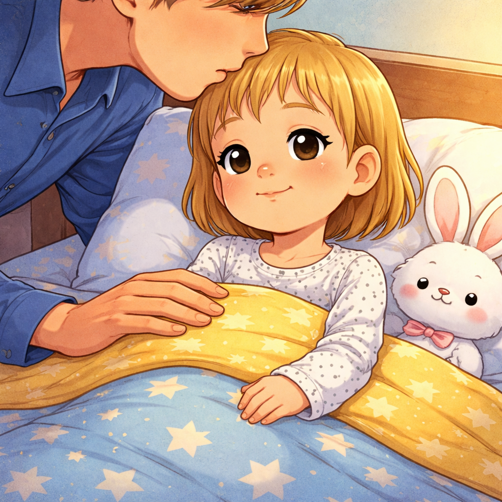 Odaia en pijama lista para dormir