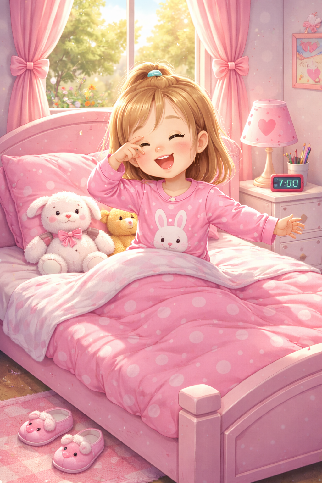 Odaia despertando en su cama