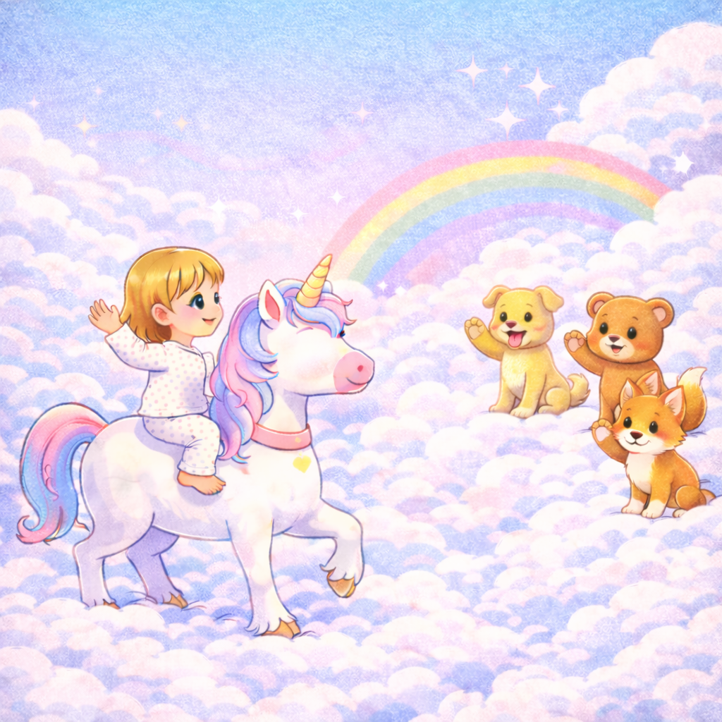 Odaia y el unicornio en el viaje de regreso